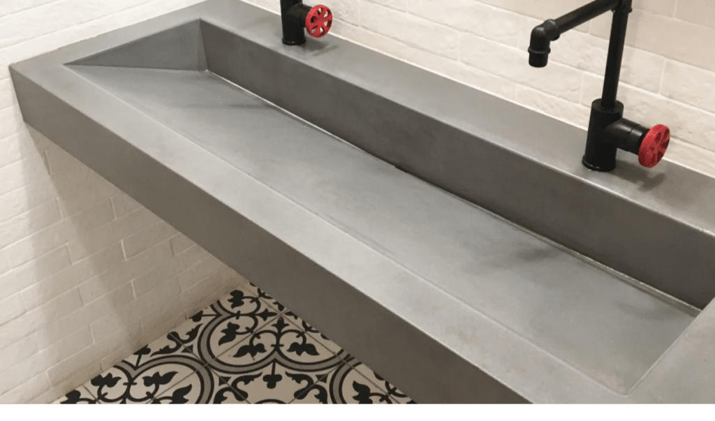 wall mounted concrete sink