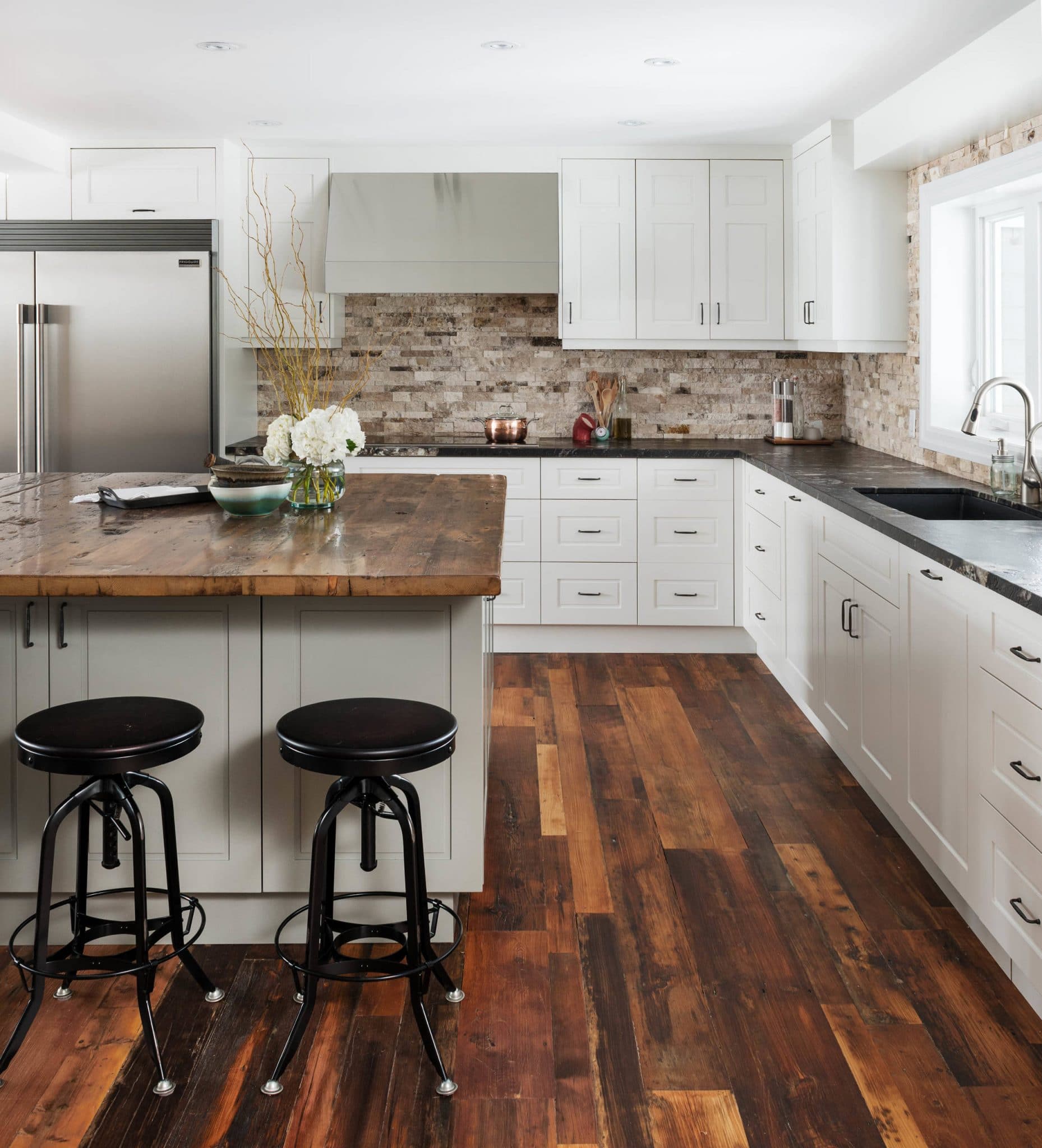 wood floor kitchen