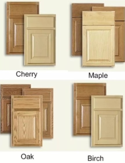 various wood options for kitchen cabinets