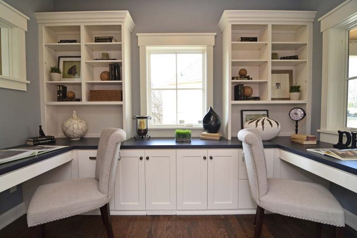 home-office-white-shaker-cabinets