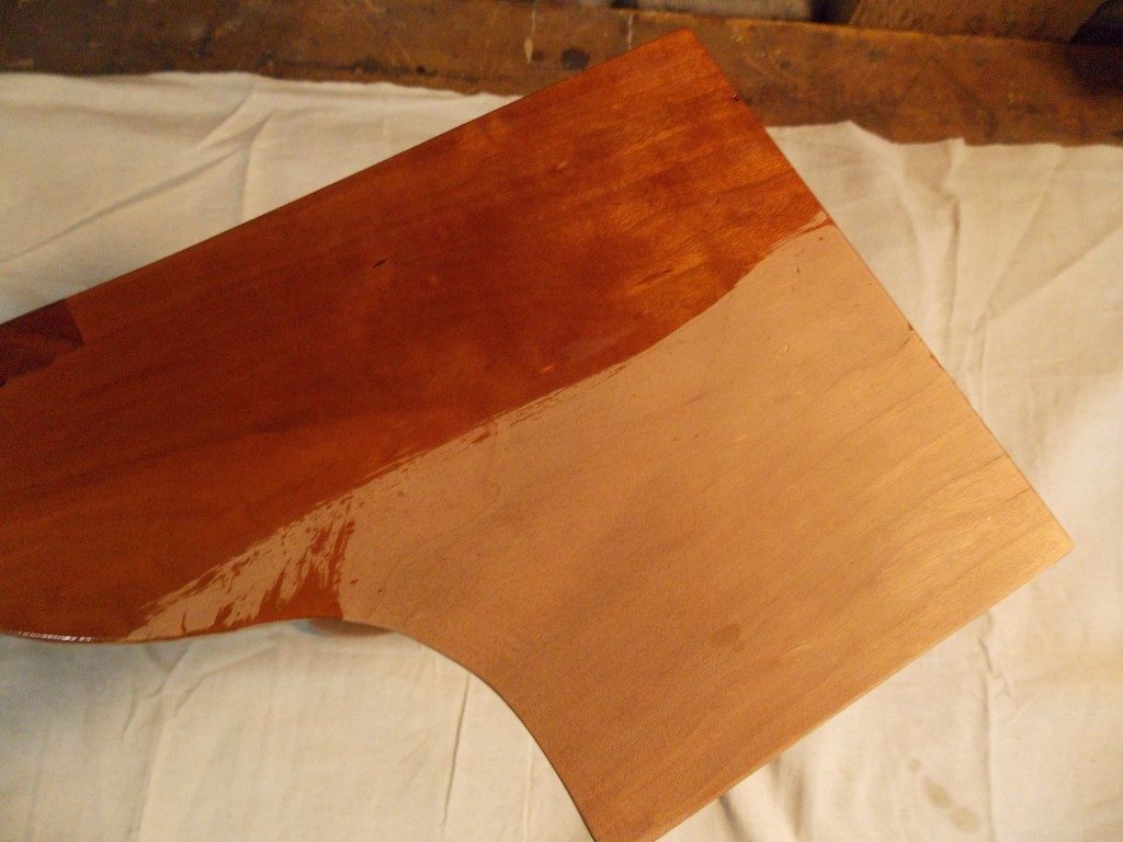 partially-stained-cherry-wood-boards-diy-staining-project