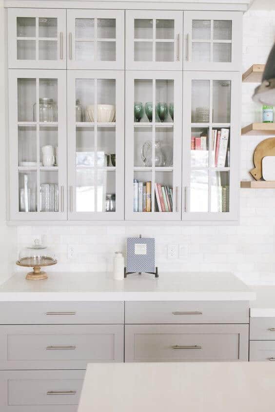 Glass Upper Kitchen Cabinets Cool Display