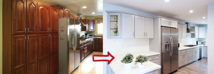 maple-cabinets-to-gray-shaker-cabinets-remodel