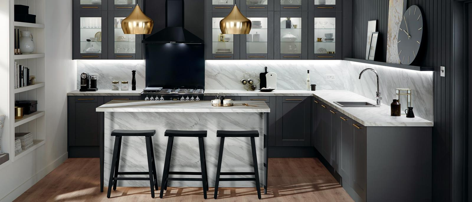 Black And Silver Kitchens Design Ideas