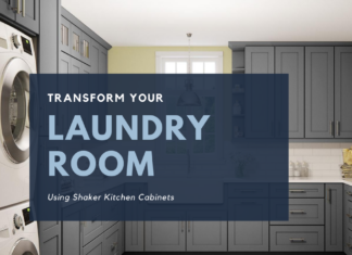 Shaker Cabinets As Storage Solution in the Laundry Room laundry room