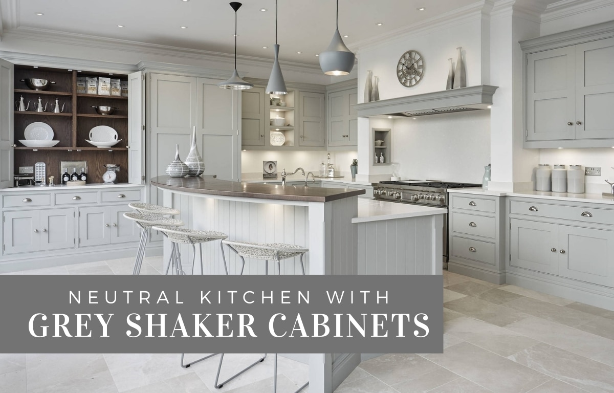Nice use of cream and silver  Modern shaker kitchen, Kitchen fittings,  Shaker style kitchen cabinets