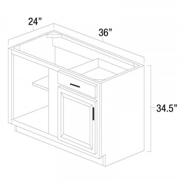 Blind corner cabinet