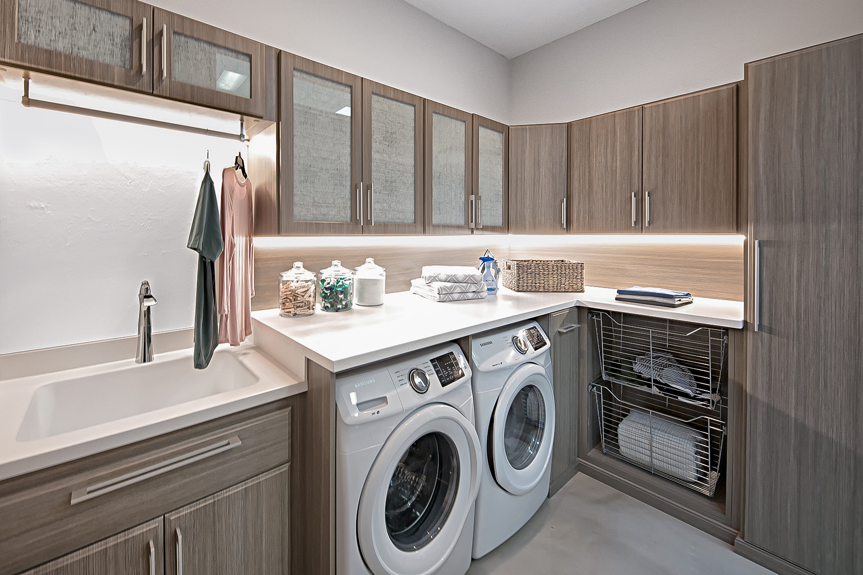 Laundry Sink Cabinet & Folding Counter