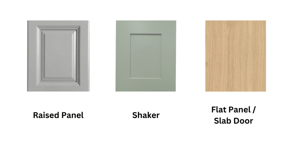 shaker vs raised panel vs flat panel