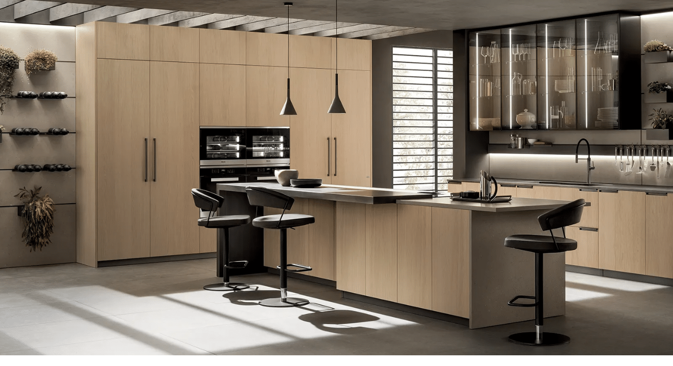 european flat panel cabinets for a contemporary style kitchen