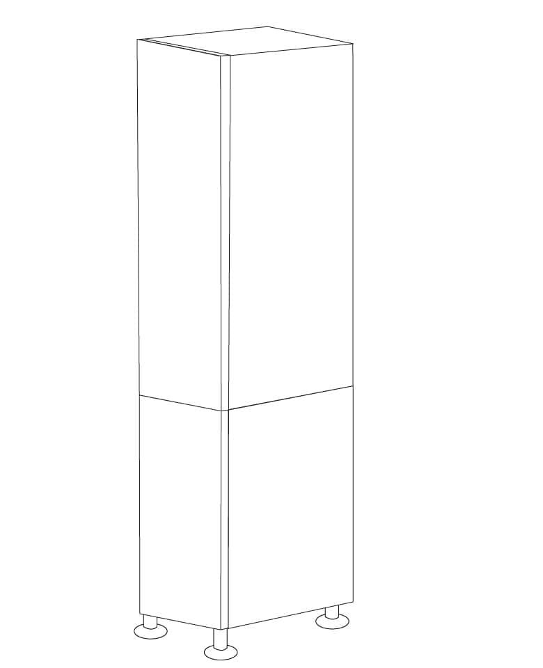 Lacquer White 15x90 Pantry Cabinet - RTA