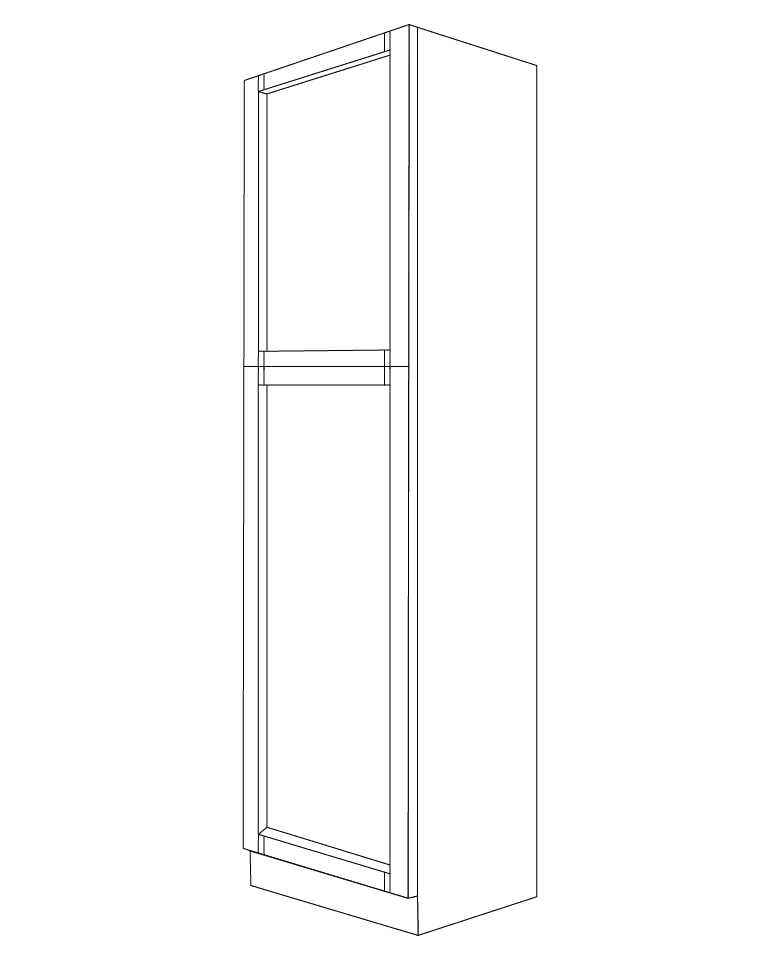 Aspen White Shaker 18x90 Pantry Cabinet - Assembled