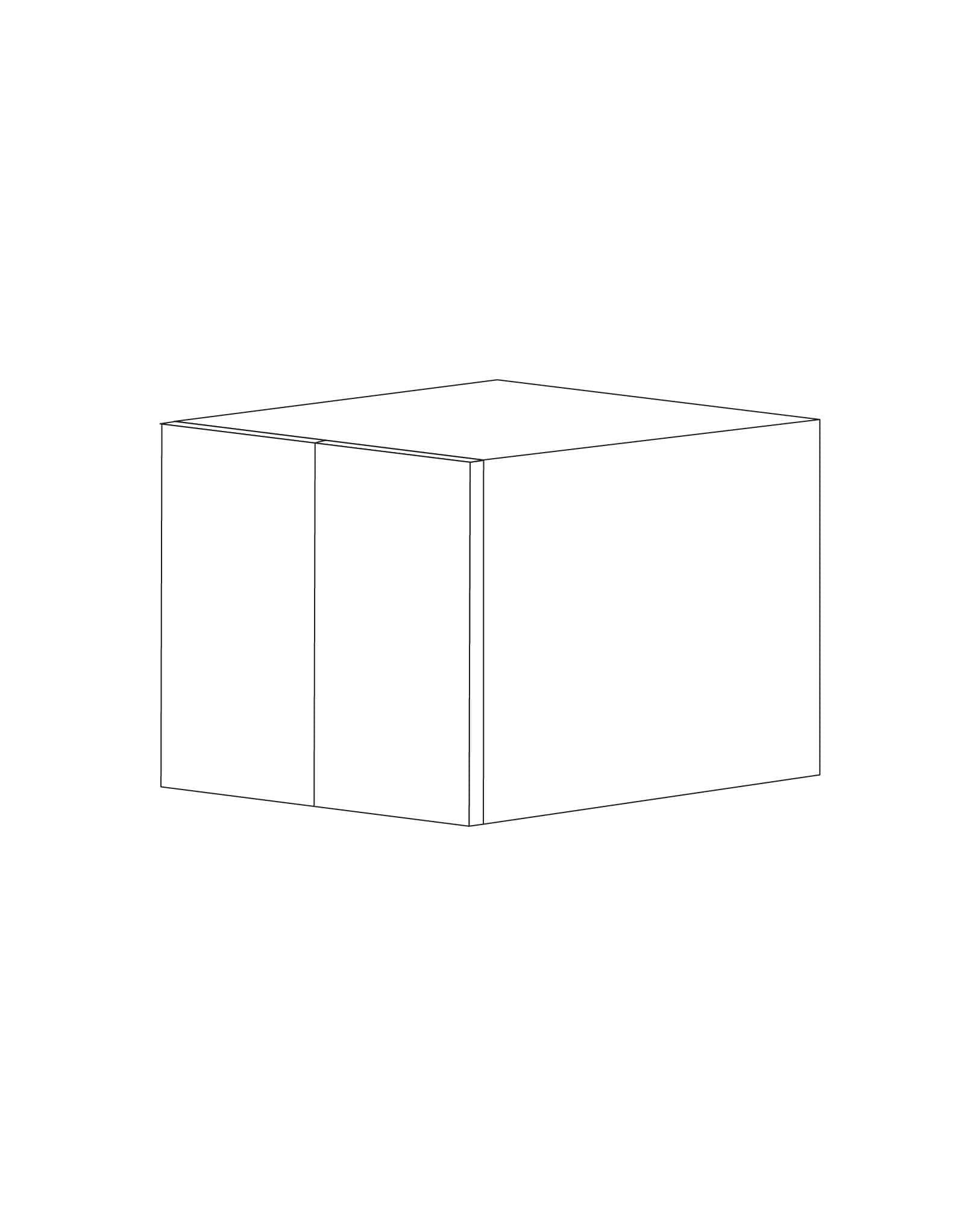 Bella 30x15x24 Wall Cabinet - White Melamine Box - Assembled
