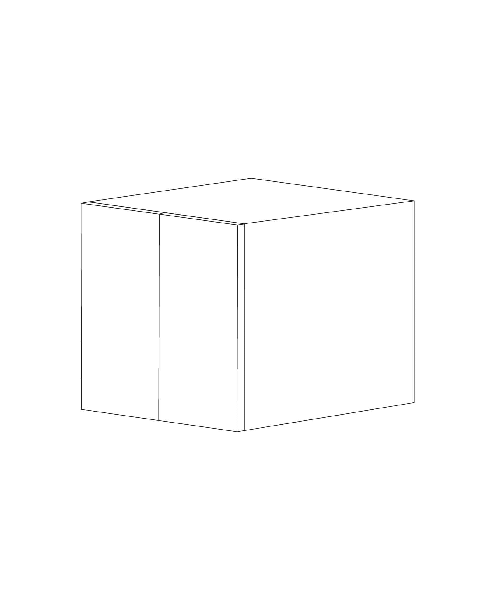Bella 30x18x24 Wall Cabinet - White Melamine Box - Assembled
