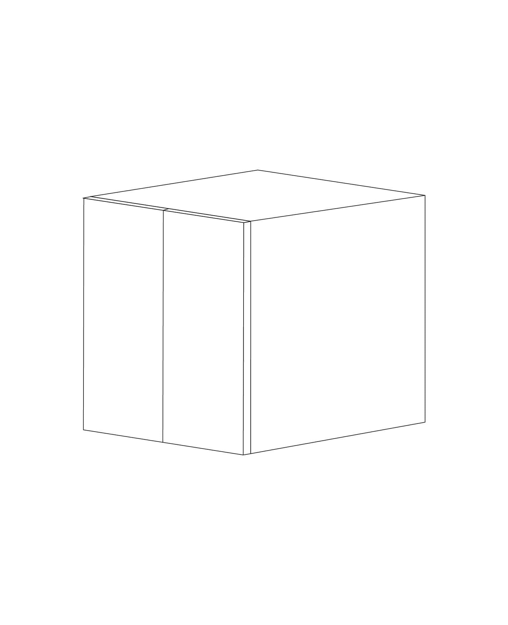 Bella 30x21x24 Wall Cabinet - White Melamine Box - Assembled