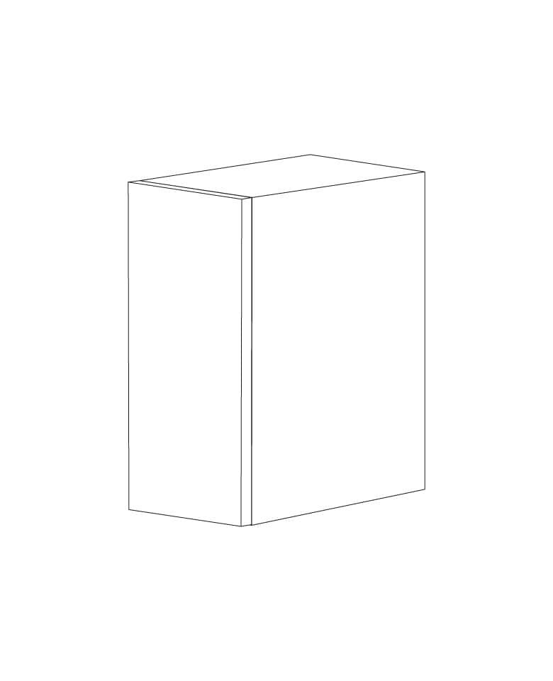 Bella 18x55 Pantry Top Part - White Melamine Box - Assembled