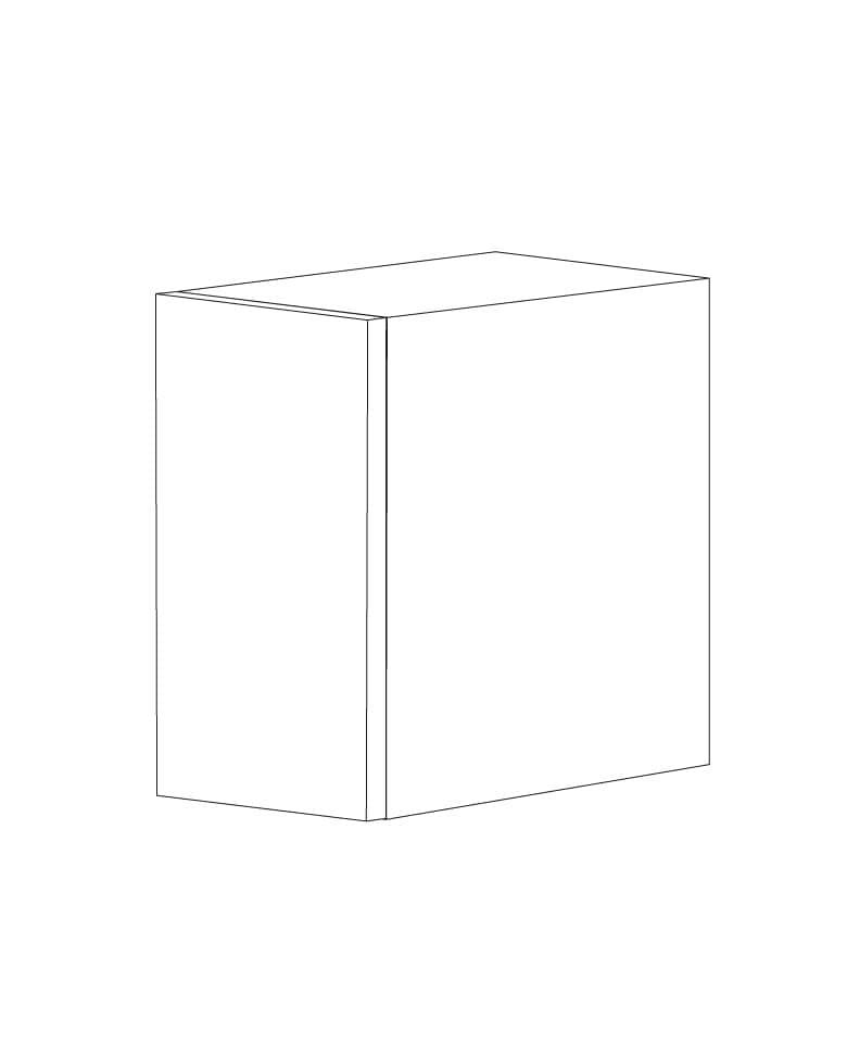 Bella 18x61 Pantry Top Part - White Melamine Box - Assembled