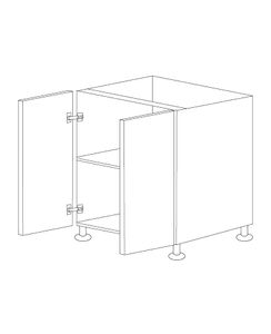 Glossy Gray 30" Base Cabinet 2 Doors - RTA