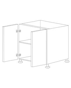 Glossy White 33" Base Cabinet 2 Doors - Assembled