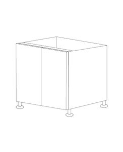 Glossy White 36" Base Cabinet 2 Doors - Assembled