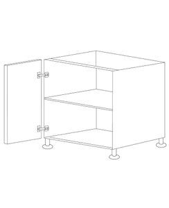 Glossy White 36" Blind Base Corner Cabinet - RTA