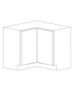 Piano Paint White Gloss 36" Lazy Susan Corner Base Cabinet - Assembled