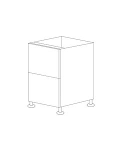 Glossy White 24" Drawer Base Cabinet 2 Drawers - RTA