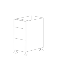 Glossy White 24" Drawer Base Cabinet 3 Drawers - RTA