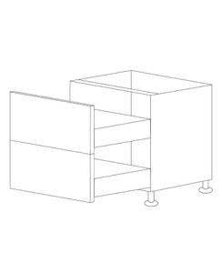 Glossy White 30" Drawer Base Cabinet 2 Drawers - RTA