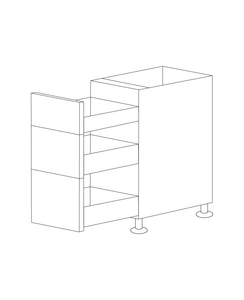 Glossy White 36" Drawer Base Cabinet 3 Drawers - RTA