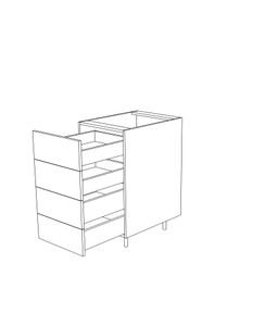 Calypso Grey 24" Drawer Base Cabinet - 4Drawers - RTA