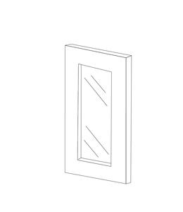 Alden Grey Shaker 15x30 Wall Cabinet Frosted (Glass) Door