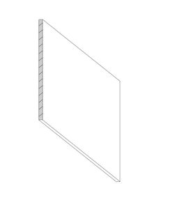 Glossy Gray 12x36 Matching Wall End Panel
