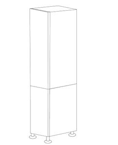 Pale Pine 18x90 Pantry Cabinet - Assembled