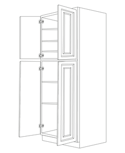 Romona Modern Gray 24x96 Utility Cabinet - Assembled