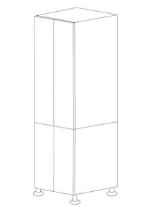 Dark Wood 30x90 Pantry Cabinet - Assembled