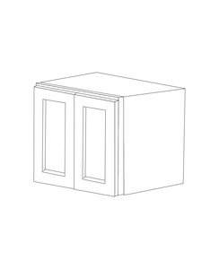 Malibu White Shaker 30x24x12 Wall Cabinet - Assembled