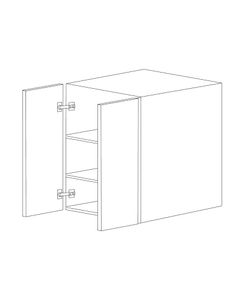 Glossy Gray 33x36 Wall Cabinet - Assembled