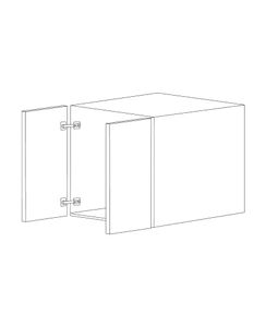 Glossy White 36x18 Wall Cabinet - Assembled