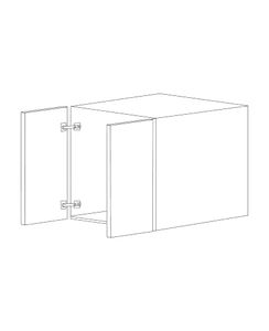 Glossy White 36x18x24 Wall Cabinet - Assembled