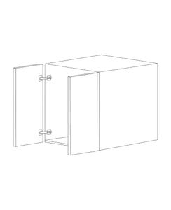 Glossy White 36x21x24 Wall Cabinet - Assembled