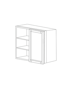 Fresno Grey Shaker 27x30 Blind Corner Wall Cabinet - Assembled
