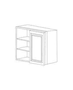 Romona Modern Gray 27x36 Blind Corner Wall Cabinet - Assembled