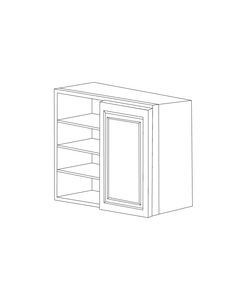 Romona Modern Gray 27x42 Blind Corner Wall Cabinet - Assembled