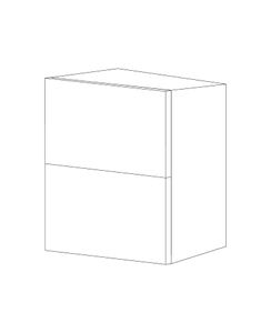 Glossy White 27x30 Horizontal Wall Bi-Fold Cabinet - Assembled
