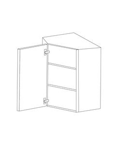 Fresno Grey Shaker 24x36 Diagonal Corner Wall Cabinet - Assembled
