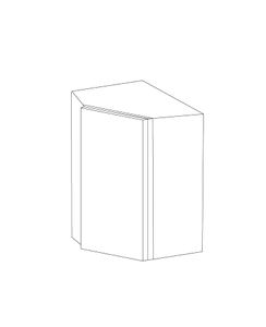 Glossy White 24x42 Wall Diagonal Corner Cabinet - RTA