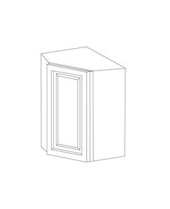 Romona Modern Gray 24x42 Diagonal Corner Wall Cabinet - Assembled