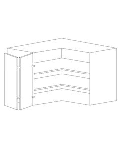 Glossy Gray 24x30 Wall Easy Reach Cabinet - RTA