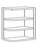 Irvine White Shaker 9x36 Wall End Shelf Cabinet - Assembled
